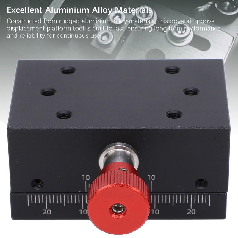 [Australia - AusPower] - Aluminum Alloy Linear Stage, 40mm Stroke Manual Dovetail Sliding Platform, with Linear Bearings Roller Guide for Precision Displacement 