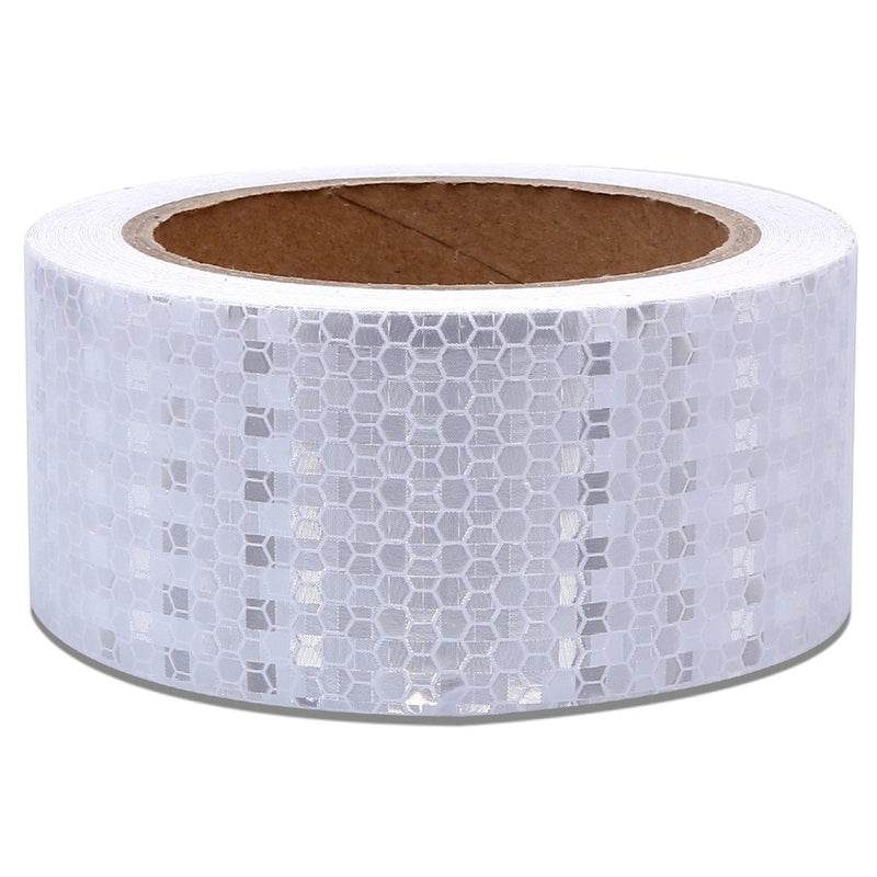 AISEY 2" X 30ft Reflective Tape White Outdoor High Vis Conspicuity Safety Tape, Reflector Tape Trailer Waterproof 2" x 30 Feet