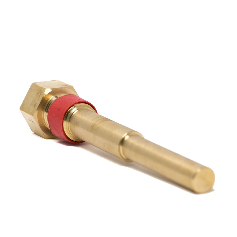 [Australia - AusPower] - PIC Gauges TW-BR06-22S2 Brass Standard Thermowell for Industrial Bimetal Thermometers, Stepped Style, 6" Stem Length, 1/2" NPT x 1/2" NPT, 0.260" Bore Diameter 