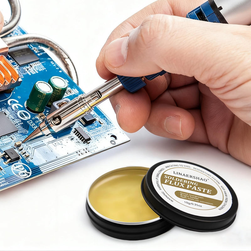 1 x 10 g flux paste, solder grease, flux | lead-free solder paste solder flux solder paste solder paste mechanics metal tin phone pc cards building elements 10g.