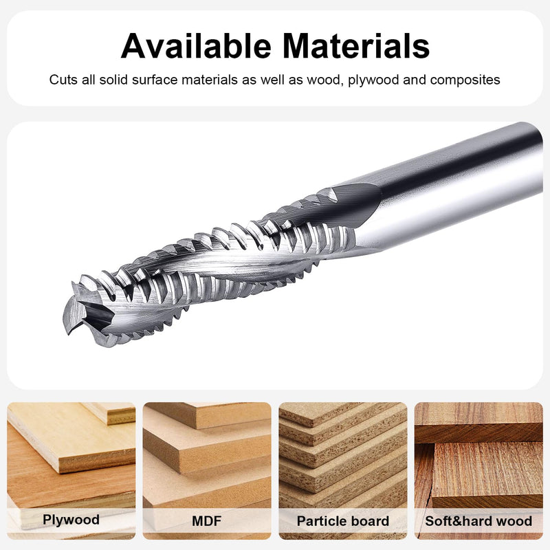 [Australia - AusPower] - SpeTool Milling Cutter 3 Flutes Roughing Cutter 8 mm Shank Diameter Solid Carbide CNC Machine Cutter 