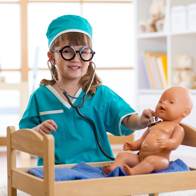 [Australia - AusPower] - 4 Pack Dual Head Stethoscope Kids Doctor Stethoscope Toy for Cosplay Educational Equipment, 4 Colors 