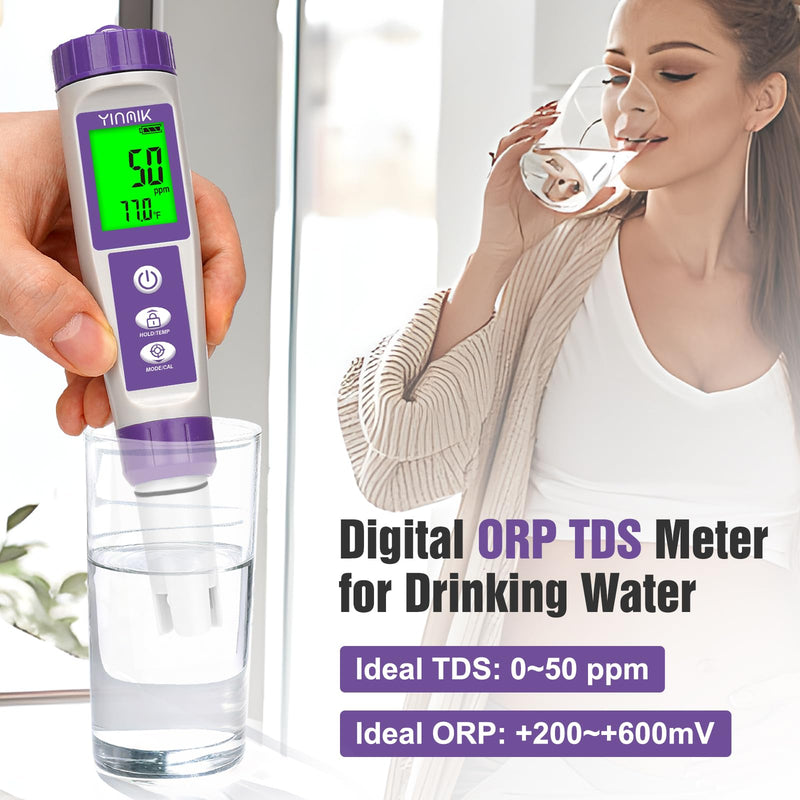 [Australia - AusPower] - YINMIK 6 in 1 pH Meter with 500mL pH Calibration Solution 