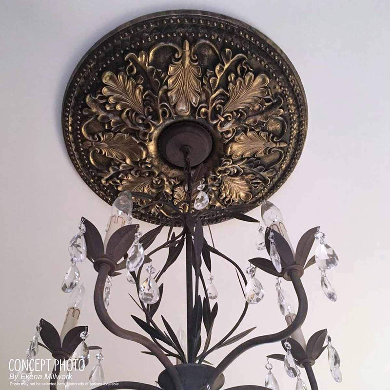 Ekena Millwork CM18GAWHF Granada Ceiling Medallion fits Canopies up to 6 5/8, Witch Hazel Witch Hazel (Flat Finish)