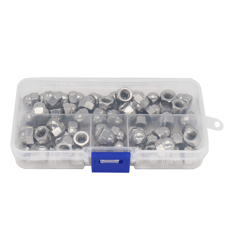 [Australia - AusPower] - binifiMux 60pcs 1/4-20 Inch Acorn Cap Nuts, 18-8/304 Stainless Steel 