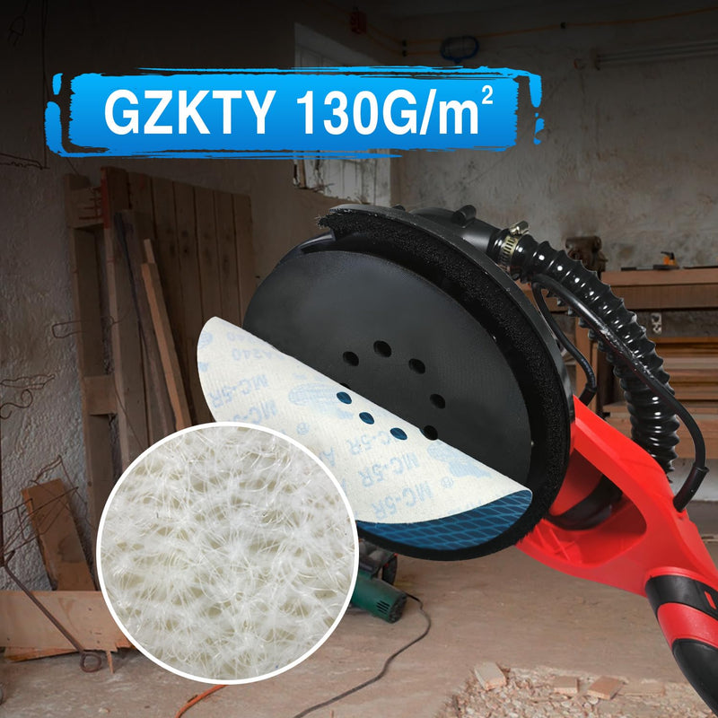 [Australia - AusPower] - Pack of 13 225 mm Velcro Sandpaper, 8-Hole Sanding Discs with Dust Extraction, Grit 40, High-Quality Aluminium Oxide Abrasive for Random Orbital Sanders - GZKTY Pack of 13 P40 