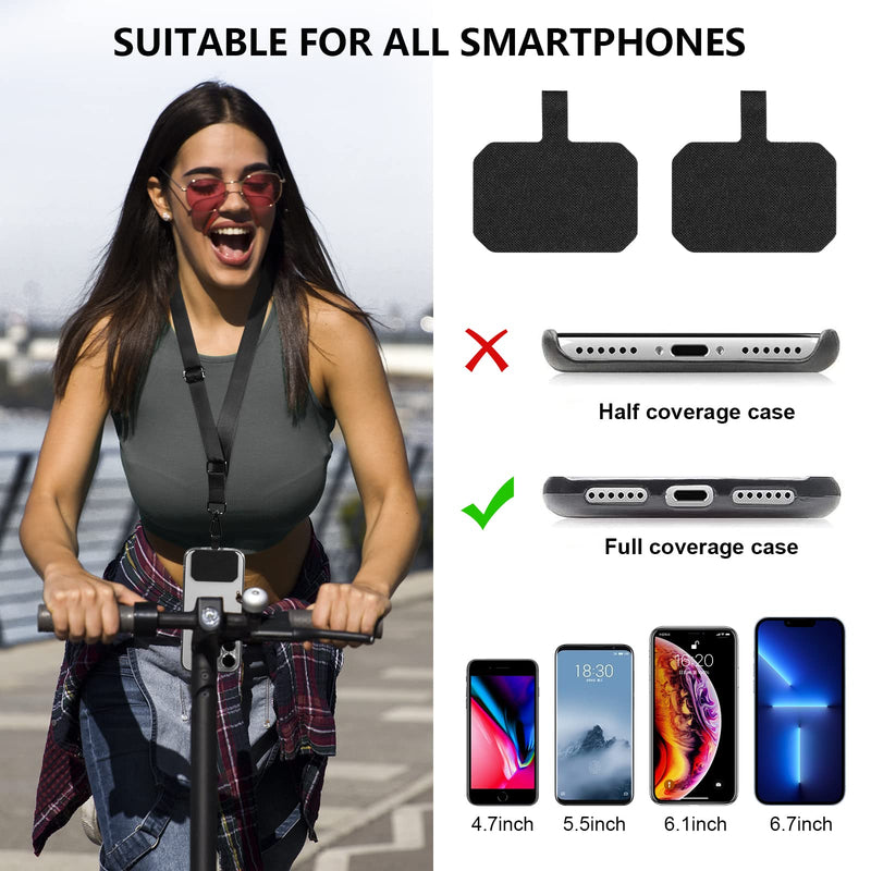 [Australia - AusPower] - Cell Phone Lanyard,Crossbody Lanyards，Shoulder Neck Strap 1-pure Black 