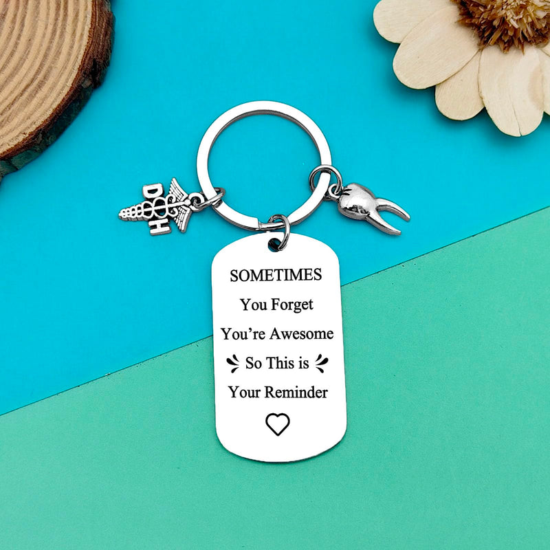 [Australia - AusPower] - Dentist Gift Inspirational Gifts Keychain Dental Gift for Women Men Dental Assistant Gift Dental Hygienist Gift Thank You Gifts for Dentist Coworker Office Orthodontist Gift Future Dentist Gift 