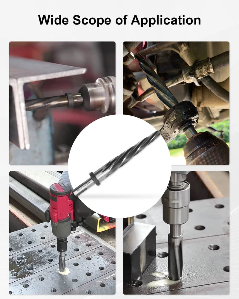 [Australia - AusPower] - 3/4" Drill Bridge/Construction Reamer Bit with 1/2" Shank HSS Taper Chucking Reamer Bit Tool for Steel Metal Wood Alloy Drilling Hole 3/4" 