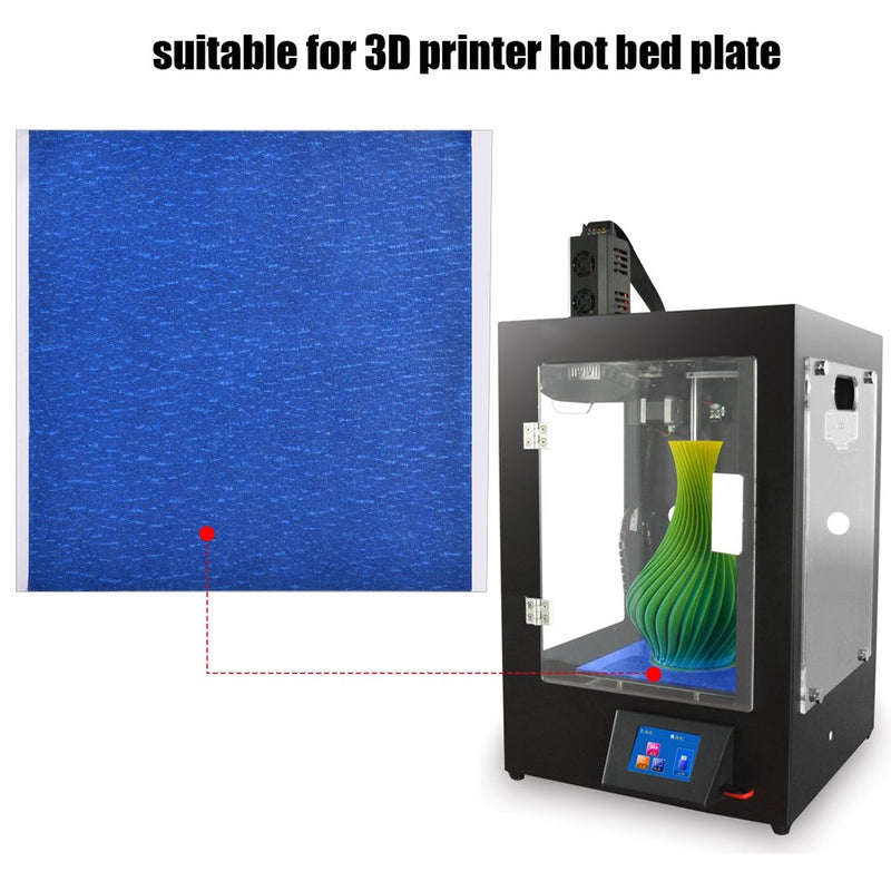 Yoidesu 5PCS 3D Printer Heat Bed Sticker Sheet Build Tape 210 x 200mm Pressure Sensitive Adhesive Sticker Tape Blue