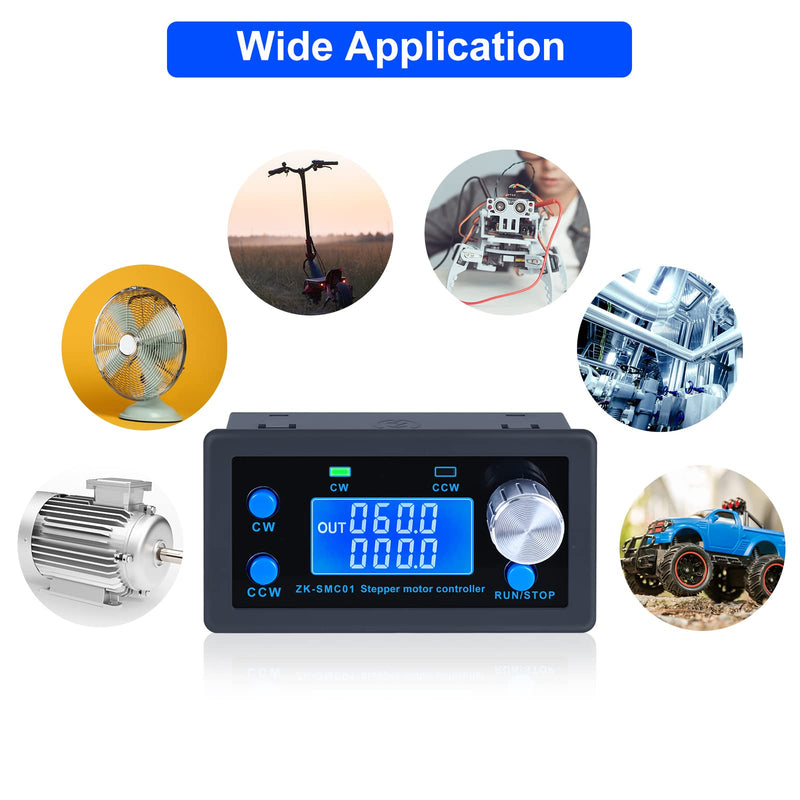 [Australia - AusPower] - DC 5-30V CNC Stepper Motor Controller, 1/128 Microstep Resolution Stepper Motor Control, Adjustable Forward and Reverse Delay Time, Adjustable Angle Speed, with Display 