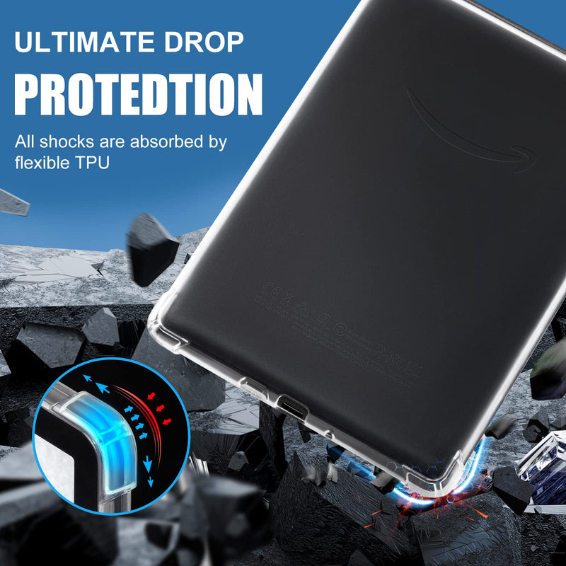 [Australia - AusPower] - CoBak Clear Case for All-New Kindle Paperwhite 11th Gen 2021 & Signature Edition(6.8") - Lightweight, Scratch-Proof Silicone Back Cover, Clear ****Clear- Do NOT Fit Kindle 6" 2022 Release ! 