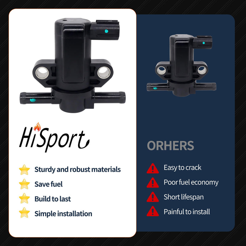 HiSport 14930-7s000 Vapor Canister Purge Solenoid Valve - Compatible with Nissan Armada Titan Pathfinder Xterra Frontier NV1500 NV2500 NV3500 2004-2016 Infiniti QX56 2004-2010 CP616