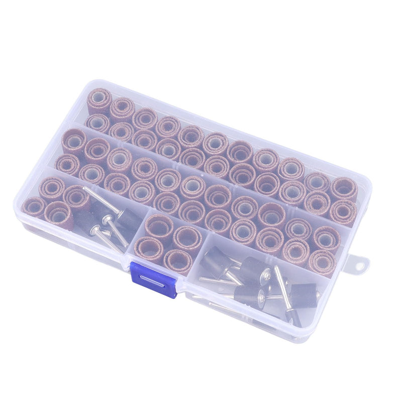[Australia - AusPower] - Mandrel Grinding Drum Set, 168 Pieces Sanding Drum Set, Sanding Belts, Mini Drum Sander Sleeves with 12 Mandrels, Sanding Drum Mandrel Set, Drum Grinder 