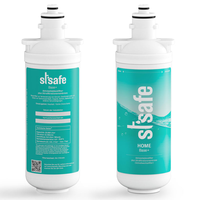 Base+ Replacement Filter | Water Filter Undersink Replacement Cartridge | Ersatzkartusche für Base+ Wasserfilter, Schnellwechselsystem, doppelte Filtration, Filtersystem Wasser, Trinkwasserfilter