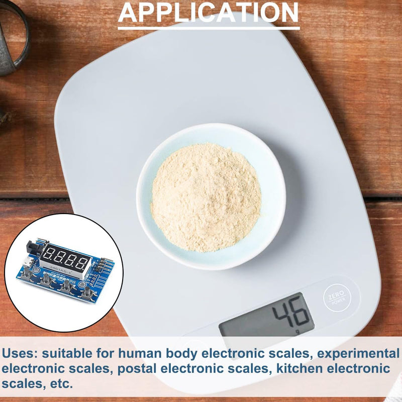 [Australia - AusPower] - DAOKAI HX711 Weight Sensor Load Cell Module A/D Module Digital Load Cell Module Display 24-Bit Weighing Meter Electronic Scale Display Meter with Micro to USB Cable 