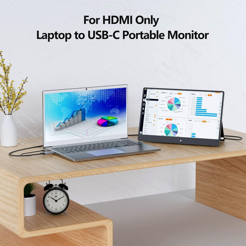 HDMI to USB C Adapter Cable 4K60Hz 6.6FT, HDMI Source Out to USB Type C in Display Converter, Compatible with Xreal Air, Nreal, RayNeo,Rokid AR Glasses, Steam Deck Dock, PS5, Xbox, Portable Monitor
