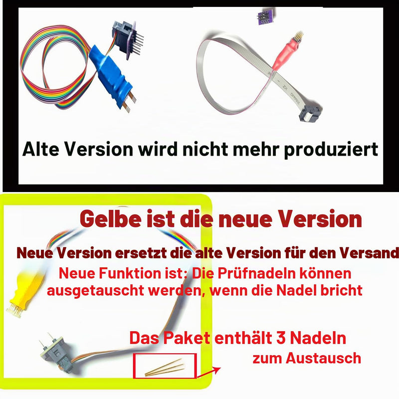 SOIC8 SOP8 Test Clip Probe Line 150 mil for EEPROM 93CXX/25CXX/24CXX Circuit IC Chip Programming on USB Programmer TL866 T48 T76 RT809F RT809H