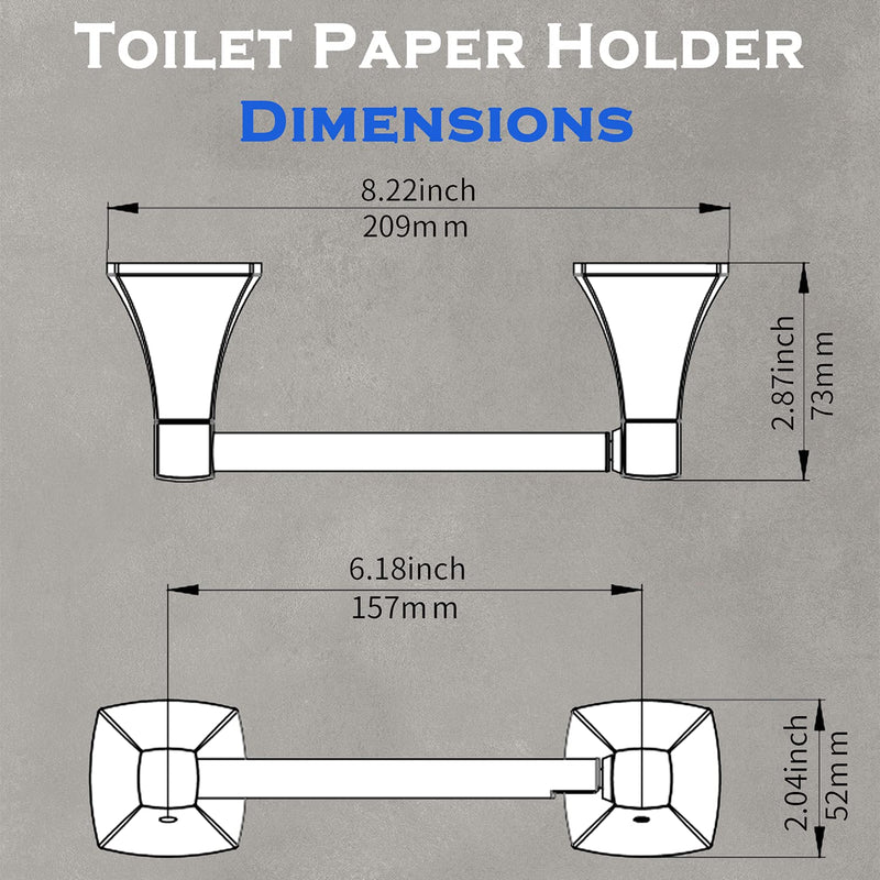 Brushed Nickel Toilet Paper Holder Bathroom Double Post Pivoting Tissue Roll Holder Stainless Steel and Zinc Alloy Wall Mount Brushed Nickel