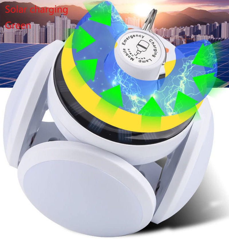[Australia - AusPower] - Solar Multi-Functional Emergency LED Light Bulb with USB Charging, Foldable Light Bulb ，Outdoor led Bulbs Ideal for Power Outage, Tent Camping, Fishing USB-LED-2029 