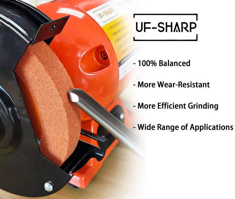 [Australia - AusPower] - 6 inch Bench Grinder Wheels, 1" Wide, 1/2" Arbor, 100 Grit Aluminum Oxide Grinding Wheel for HSS and Carbon Steel Tools (100 Grit) 