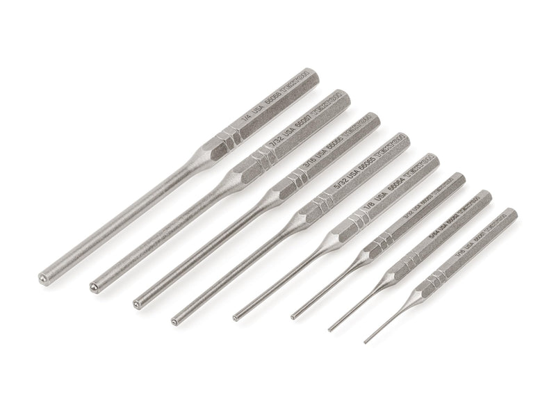 TEKTON Roll Pin Punch Set, 8-Piece (1/16-1/4 in.) | PNC93001 | Made in USA