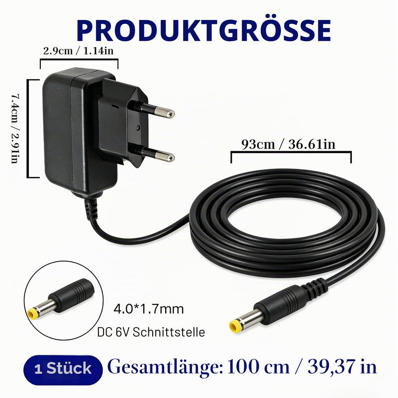 6 V Power Supply Charger for Omron Blood Pressure Monitor Power Adapter Replacement Charging Cable HHP CM01 M2 M3 M4 M5 M6 M7 M8 M9 M300 M400 M500 M700 X2 X3 X4 X7 HEM 7156 Basic Comfort Smart EU Plug