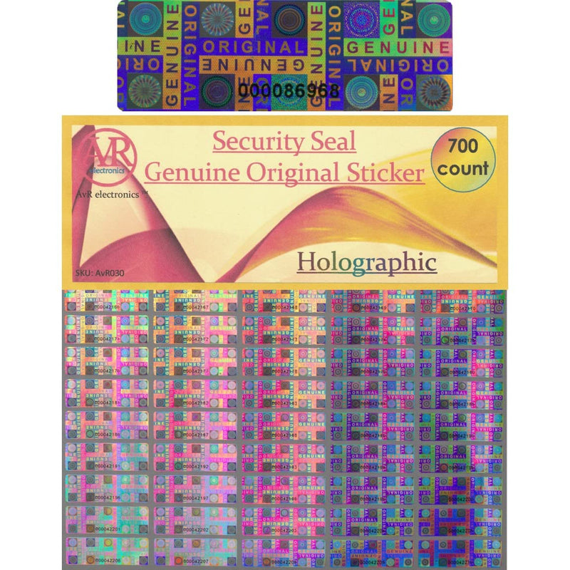 700 Holographic Security Seal Stickers, Tamper Resistant with Serial Numbers. Strong Adhesive 700 Stickers