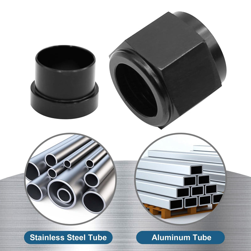 [Australia - AusPower] - 10AN 5/8'' Sleeve Fitting and Female Hardline Tube Nut for OD Aluminum Tubing (2 Pcs) 