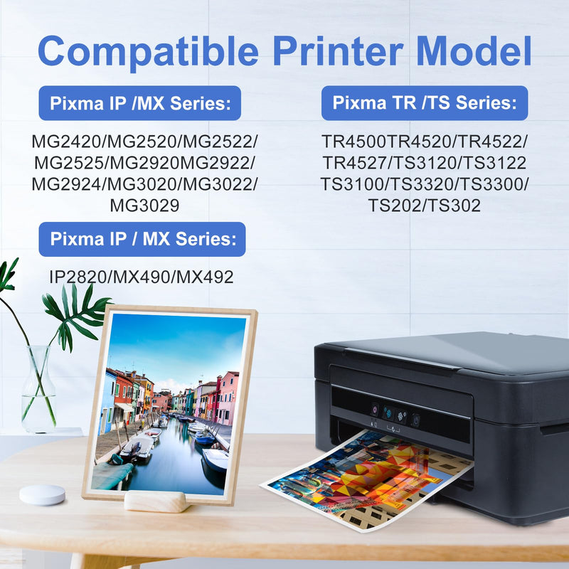 myCartridge SUPRINT 245XL Ink Cartridge Replacement for Canon 245XL 246XL Combo Pack PG-245XL CL-246XL Compatible for Canon ink 245 and 246 for Pixma MG2522 TS3122 TS3322 MX490 TR4520 Printer (2 Pack)
