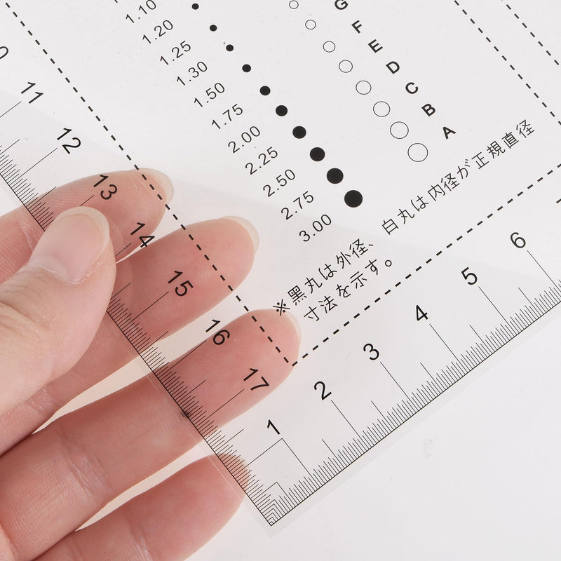 [Australia - AusPower] - HARFINGTON High Precision SEC Size Estimation Chart 28x17cm Transparency Flaw Detection Film Ruler for Diameter Area and Line Width Defects Measuring 