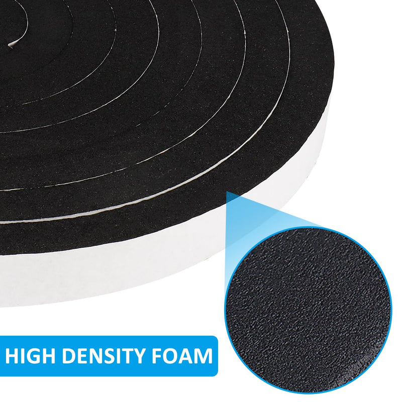 DGSL Foam Insulation Tape, 1In x 3/8In x 33Ft Weather Stripping Door Seal Strip for Doors and Windows,Sliding Door, Soundproofing Door Seal,Weatherstrip,Air Conditioning Seal Strip