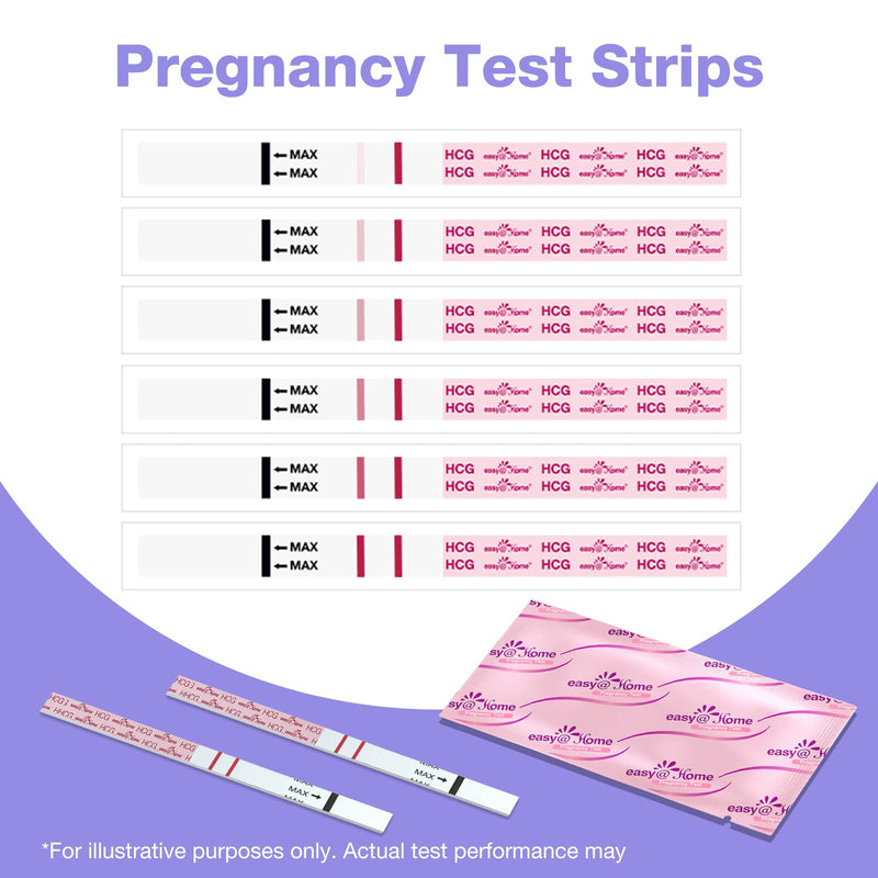 Easy@Home Pregnancy Test Strips: 50 Pack HCG Test Strips - Early Detection Bulk Pregnancy Tests Kit | EZW1-S:50 50 Count (Pack of 1)