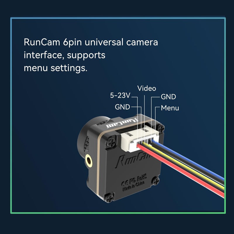 [Australia - AusPower] - FPV Camera RunCam Robin 3- Micro Drone Camera 1200TVL FOV150° Wide Angle 5.3g for RC FPV Drone Car Plane Racing 