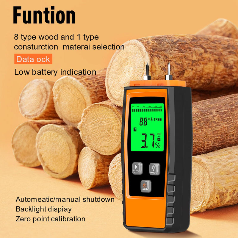 [Australia - AusPower] - XRCLIF Wood Moisture Meter, Wood Moisture Meter for Lumber Walls Logs, Firewood Moisture Detector Caravans Lumber Concrete Floors, Moisture Detector for Drywall 