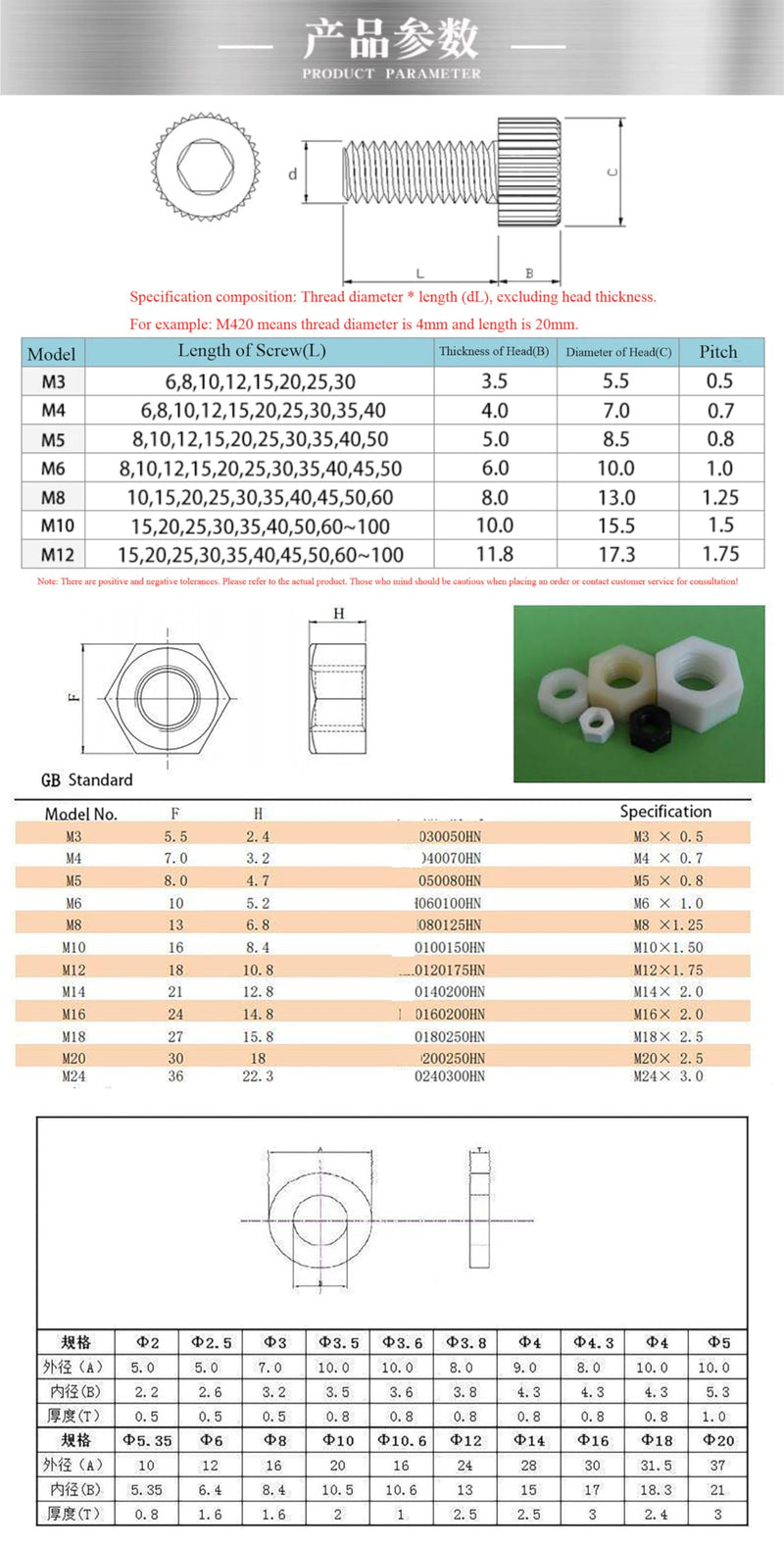 [Australia - AusPower] - Nylon PA66 M3 M4 M5 Plastic White Metric Hex Socket Head Cap Screws Set Assortment Hardware Kit Pack of 470PCS in Plastic Storage Box (Electronics Repair DIY) M3-M5 