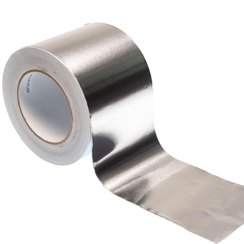 GTSE Aluminum Foil Tape, 4 inches x 55 Yards (164 ft) Wide Roll, Multi-Purpose Wide Silver Metal Tape, Ideal for HVAC, Sealing, Insulation, Patching Air Ducts, Metal Repair 4" x 55 yds 1