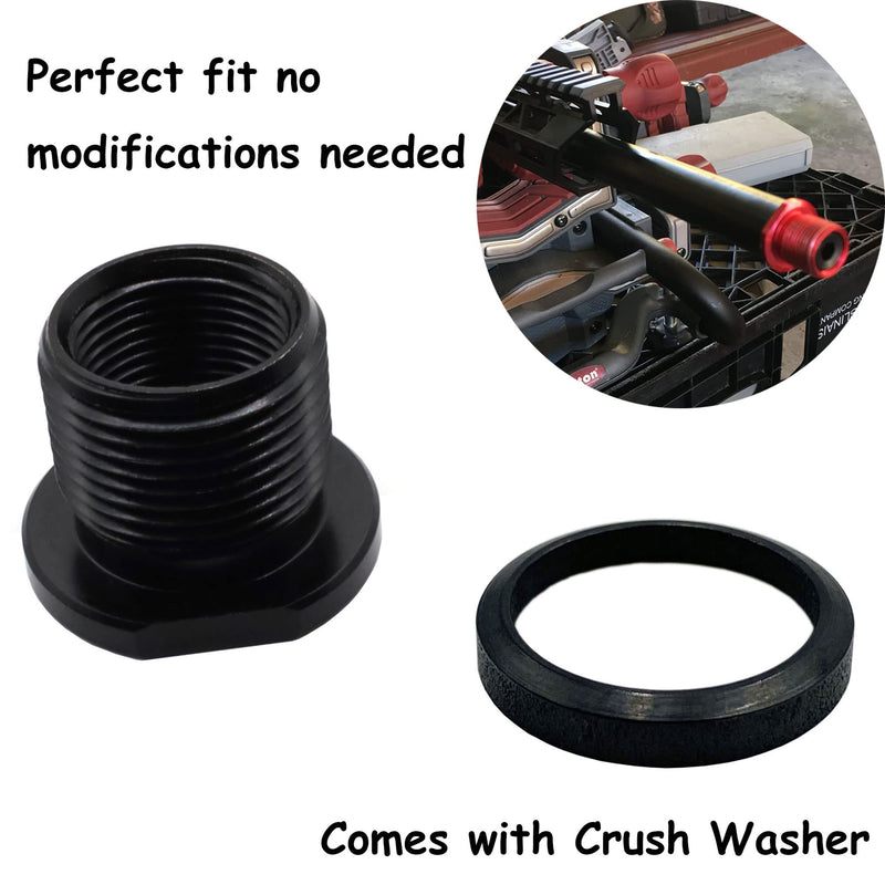 [Australia - AusPower] - Thread Protector, 1/2 x 28 Convert to 5/8x24 with Crush Washer Steel (2 Pack) 