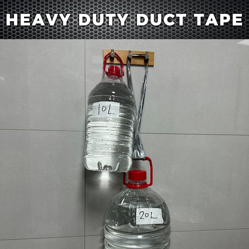 SWRT 9 Mil 2-Pack Silver Heavy Duty Duct Tape Strong Adhesive, 2 in x 30 YD (Total 60YD) Duct Heavy Duty Waterproof All Weather Gray Duct Tape No Residue Sealing & Patching for Indoor&Outdoor Repair