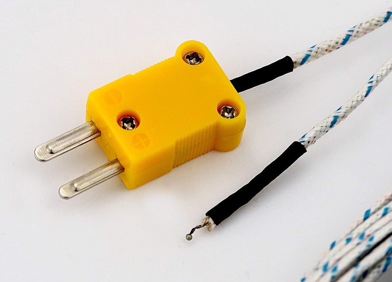 [Australia - AusPower] - 4PCS K Type 0-400C Temperature Sensor Thermocouple Probe Copper Wire 2 Meter 6.5Ft 