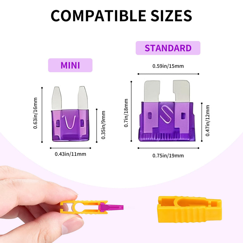 [Australia - AusPower] - 1200 Pcs Car Fuse kit - 520 Pcs Standard Fuses Assortment kit & 680 Pcs Mini Fuses, 1 Fuse Puller for Auto/RV/Truck/Motorcycle/Yacht (2A 3A 5A 7.5A 10A 15A 20A 25A 30A 35A 40A) 1200 