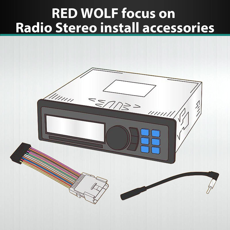 [Australia - AusPower] - RED WOLF Add AMP Amplifier Subwoofer Speaker Wiring T-Harness Radio Stereo Plug Connector Compatible with Toyota 2018-2022 Camry RAV4 Tacoma Corolla Non-JBL System 
