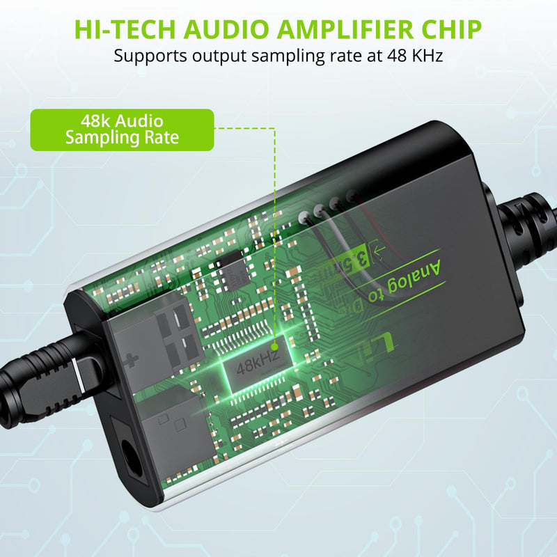 [Australia - AusPower] - LiNKFOR 3.5mm to SPDIF Converter Analog to Digital Audio Adapter for Enhanced Sound Toslink Optical Output 3.5mm to Optical with Optical Cable for TVs, Gaming Consoles, Computers, and projectors etc 