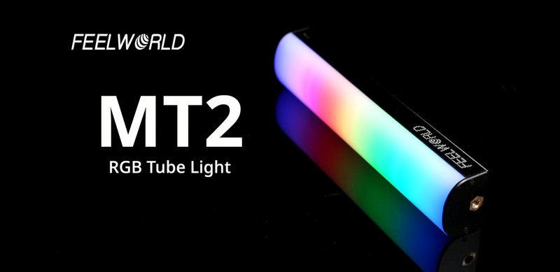 FEELWORLD MT2 Handheld Light Wand, 360° RGB LED Video Light for Photography