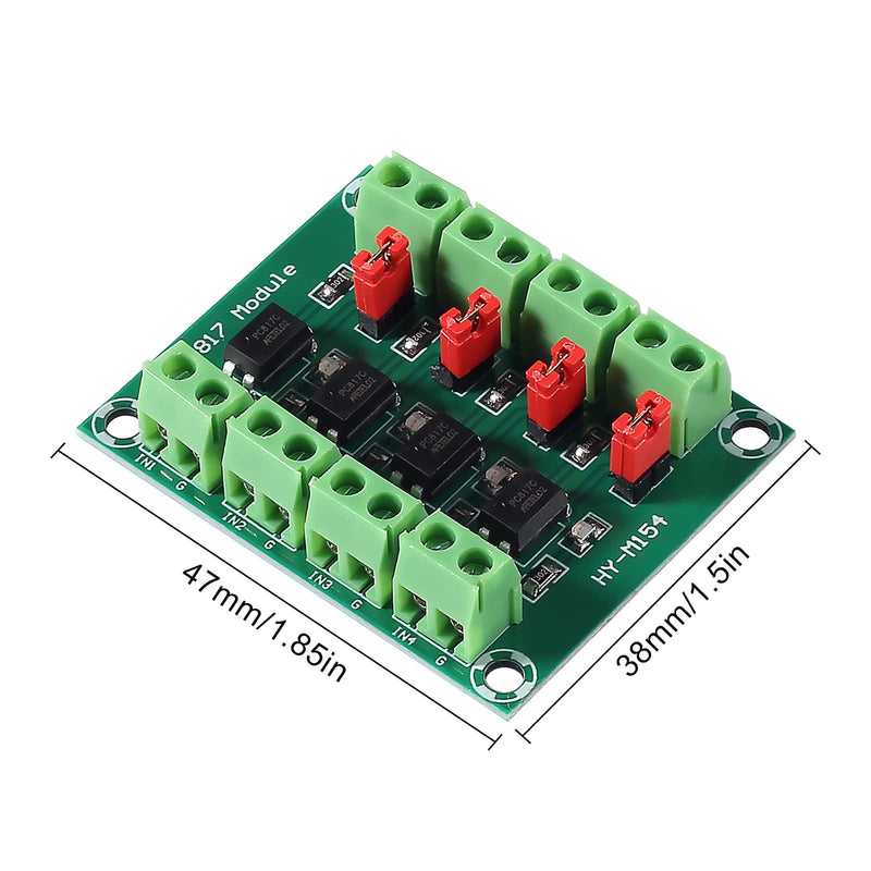 [Australia - AusPower] - 3PCS PC817 4 Channel Optocoupler Isolation Board Voltage Converter 3.6-30V Driver Photoelectric Isolated Module 