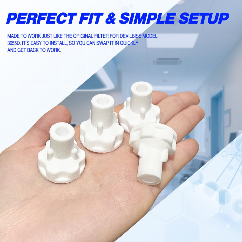 10 Pack Air Inlet Intake Filter Compatible with Devilbiss Pulmoneb Pulmo-Aide 3655D, CPAP Disposable Air Inlet Filter Replacement