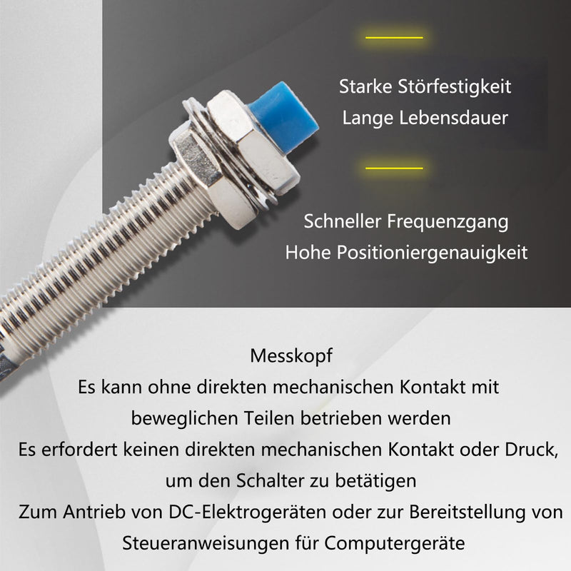 LJ8A3-2-Z/BX M8 Proximity Sensor NPN NO 12-24V Pack of 3 | Inductive switch for automation, machinery and industrial applications