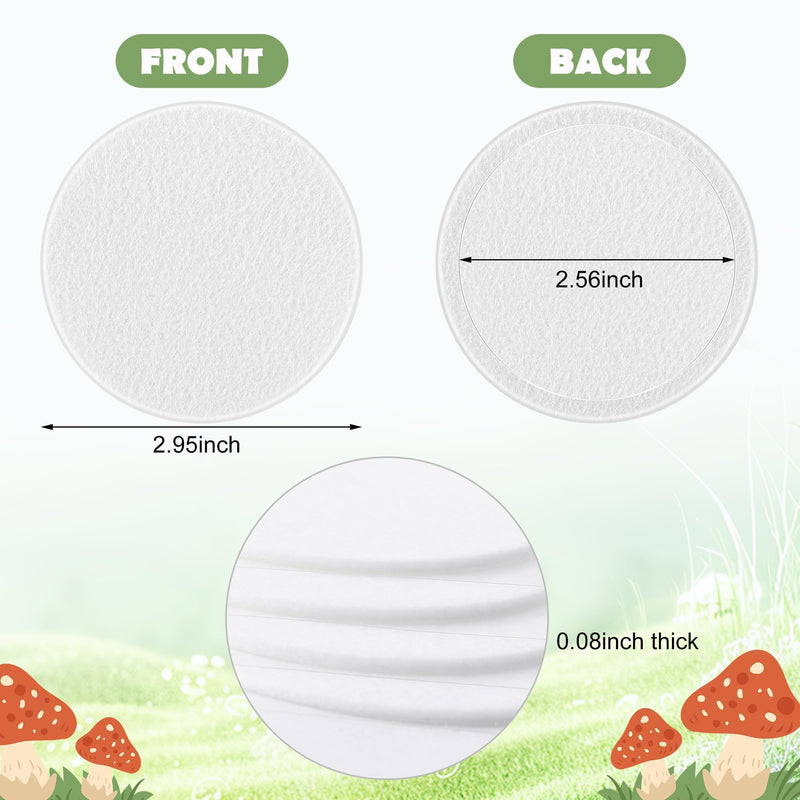 [Australia - AusPower] - 48 Pcs 2.5" Monotub Adhesive Filter Disks-2MM Thick Monotub Filter Discs-Monotub Filters for Mushroom Growing Supplies Filter Pad Replacements 48Pcs-2mm 