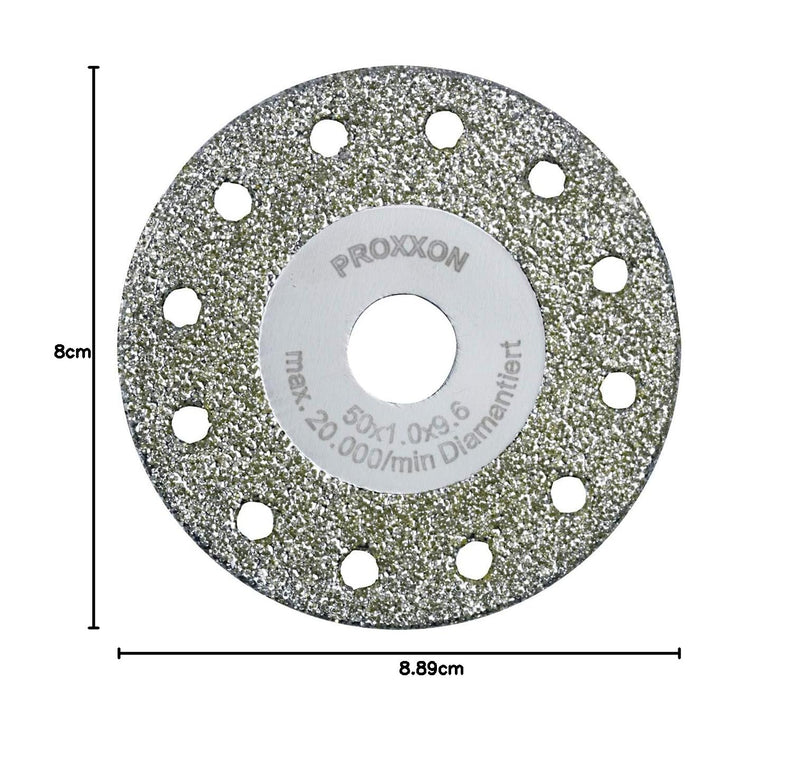 Proxxon 28557 Diamond-Coated Cutting and Profiling Disc, Diameter 50 x 2.1 x 9.6 mm, for Longneck Angle Grinders LHW and LHW/A 50 x 1 x 10 mm