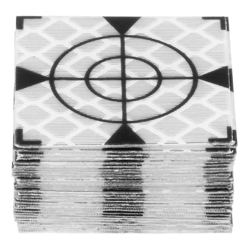 HARFINGTON 30pcs Survey Reflector Sheets 30x30mm Self-Adhesive Reflective Tape Survey Target Mark for Total Stations, Silver Tone
